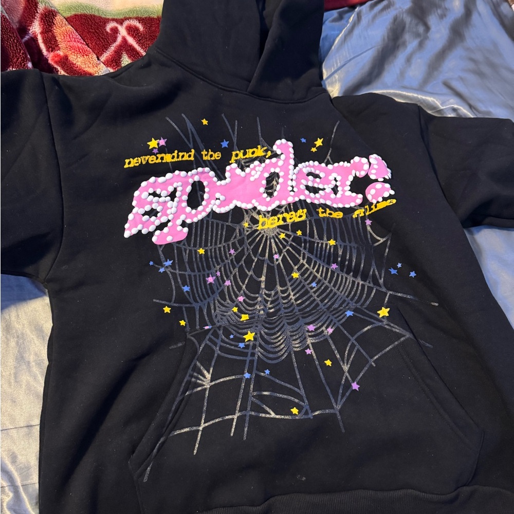 Sp5der Black Hoodie